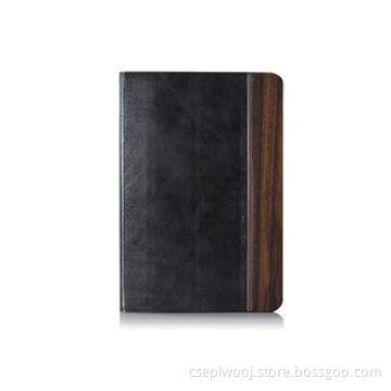 Black Ipad Mini Leather Folio Case / Genuine Leather Tablet